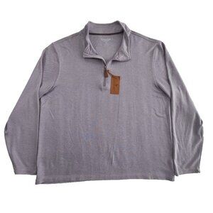 Visitor Premium 1/4 Zip Henley Men's XL Purple Heather Long Sleeve Old Money NWT